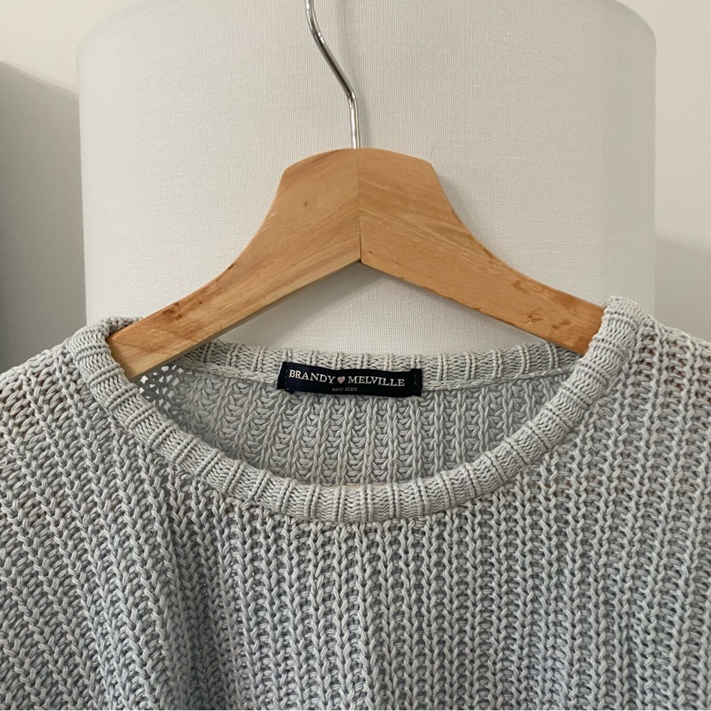 BRANDY MELVILLE | Baby blue knit sweater - Picture 4 of 6